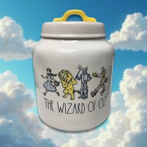 Rae Dunn WIZARD of Oz LG Canister HTF Dorothy Tinman Cowardly Lion Scarecrow